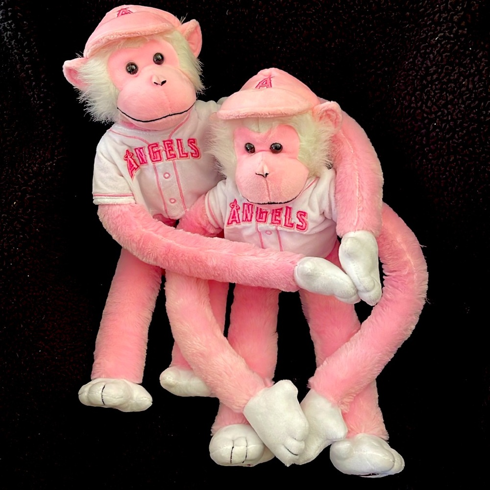 Pair Forever collectibles The MLB baseball pink monkey plush toy FOCO USA